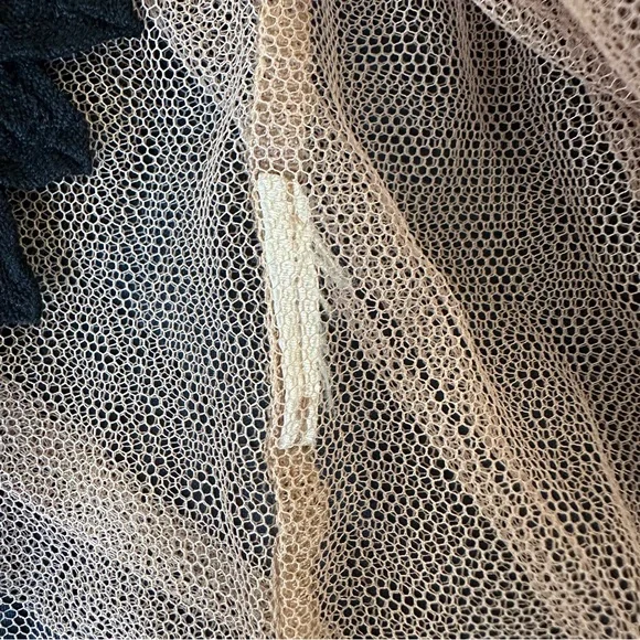 XS For Love and Lemons Penelope Crop Top Black/Nude long sleeve - Picture 15 of 16